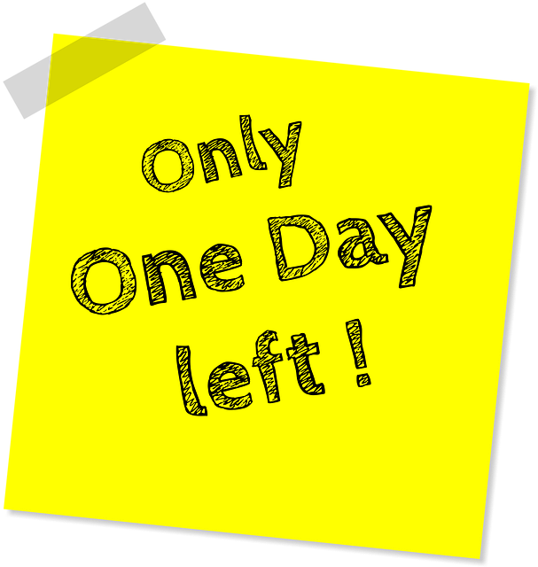 Procrastination - Only One Day Left Clipart (695x720), Png Download