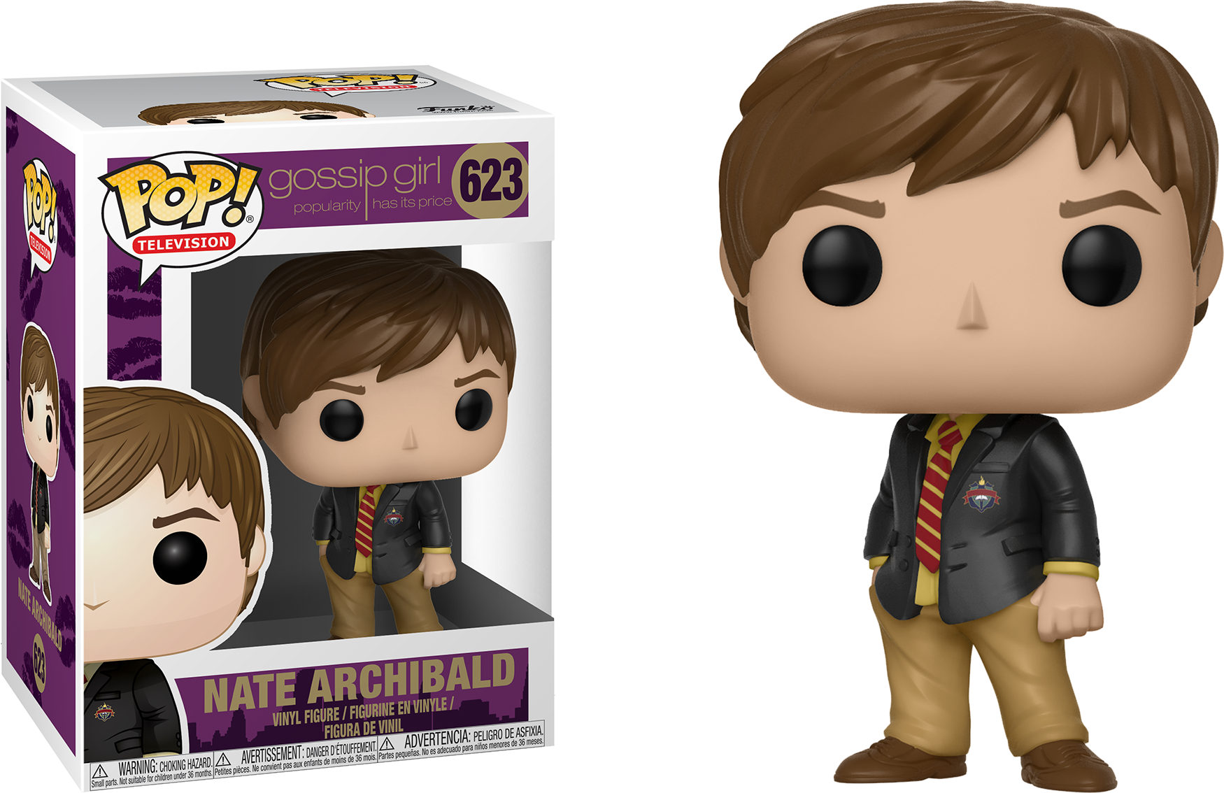 Pop Figure Gossip Girl Nate Archibald - Gossip Girl Pop Vinyl Clipart (1750x1134), Png Download