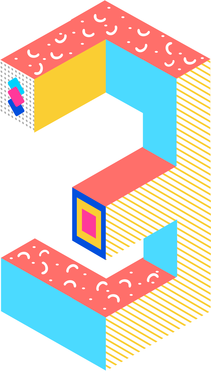 25d Stereo Memphis Trend Png And Psd - Graphic Design Clipart (2000x2000), Png Download