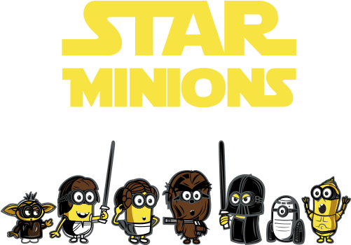 127 Images About F N Minions On We Heart It - Logo Star Wars Minions Clipart (500x741), Png Download
