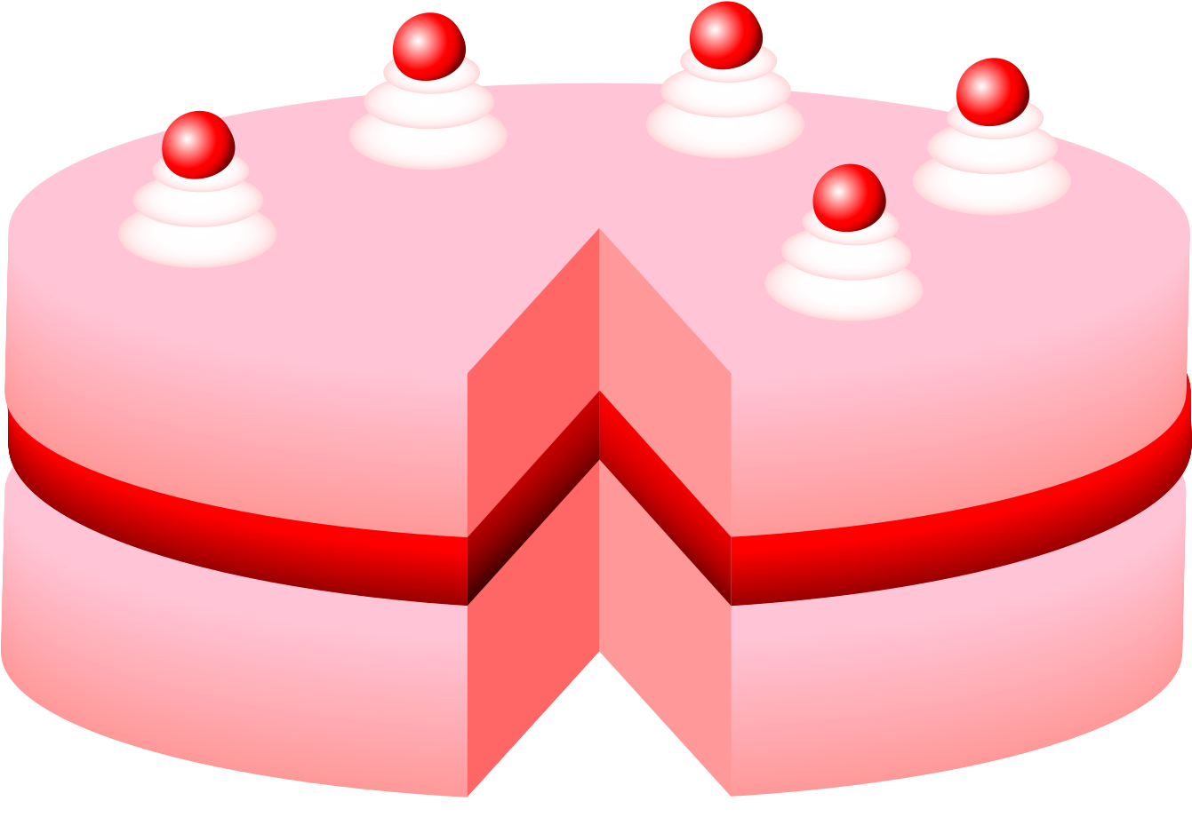 This Free Icons Png Design Of Pink Cake No Plate - Cake Clip Art Transparent Png (2400x3405), Png Download