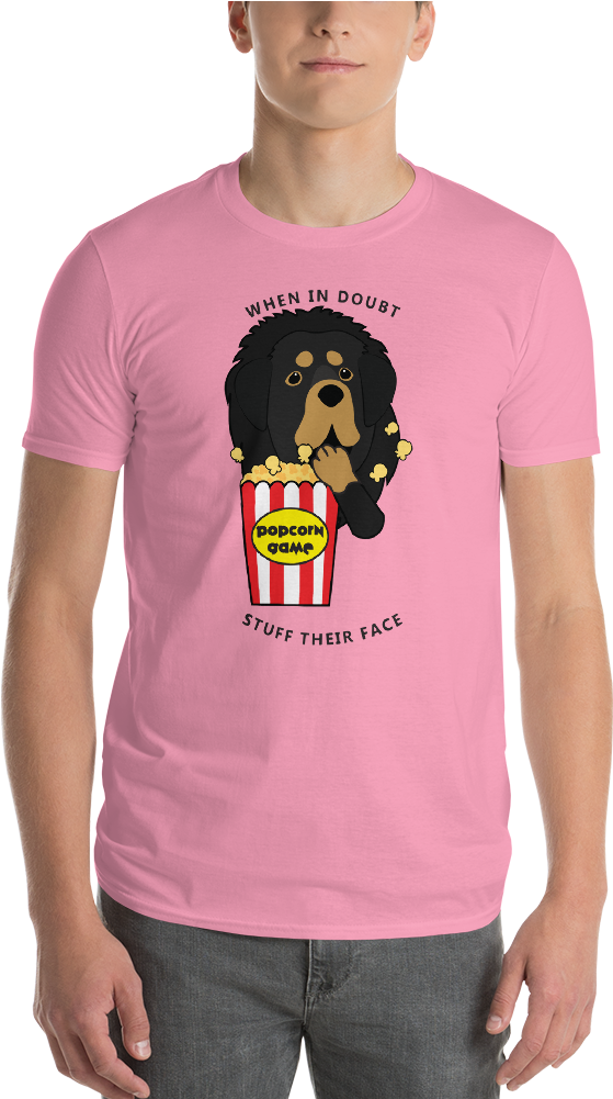 Tibetan Mastiff Popcorn Bt Basenji Popcorn Hashtagtshblack - T-shirt Clipart (1000x1000), Png Download