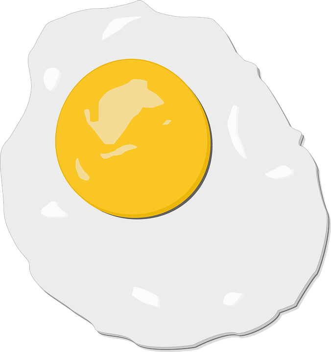 Egg Fried Illustration Cartoon Clipart (676x720), Png Download