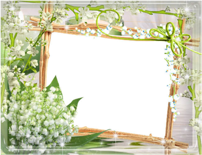 Lilies Of The Valley Frames - Lily Of The Valley Borders And Frames Clipart (650x585), Png Download