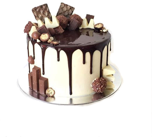 Cakes Chocolate Explosion Cake, Chocolate Drip Cake, - Как Украсить Торт Печеньем И Шоколадом Clipart (564x564), Png Download