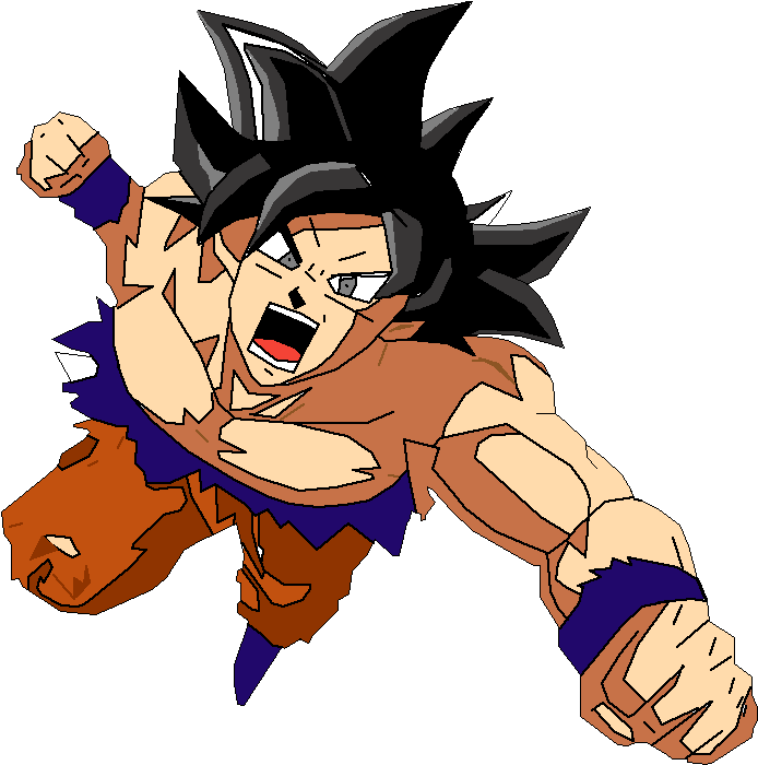 Dibujos De Goku De Ultra Instinto , Png Download - Goku Migatte No Gokui Hd Clipart (694x700), Png Download