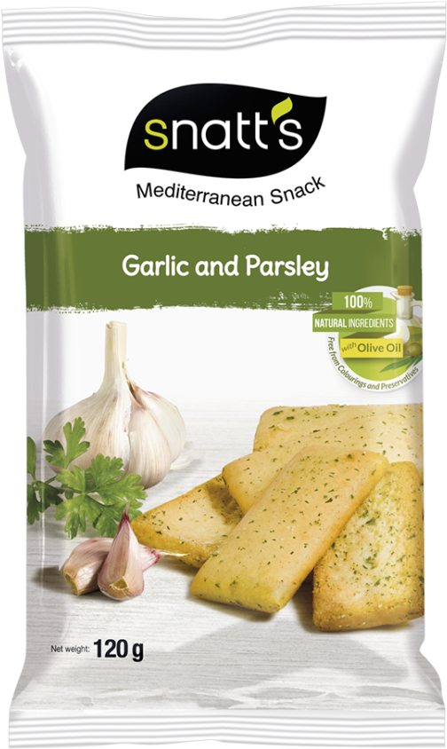 Mediterranean Garlic Parsley - Snatt's Mediterranean Snacks Clipart (635x1024), Png Download