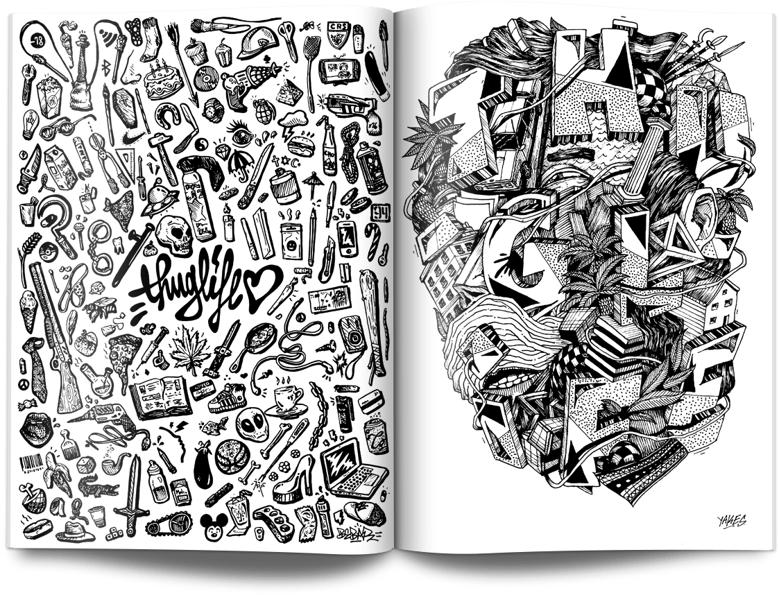 Thuglife Bebar Magazine - Illustration Clipart (1195x905), Png Download