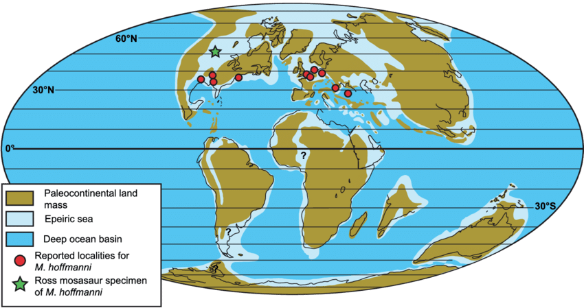 Paleogeographic Map Of The Continents During The M - Graphic Design Clipart (850x449), Png Download
