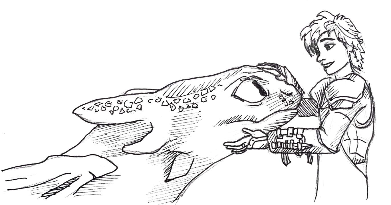 How To Train Your Dragon - Line Art Clipart (1400x727), Png Download