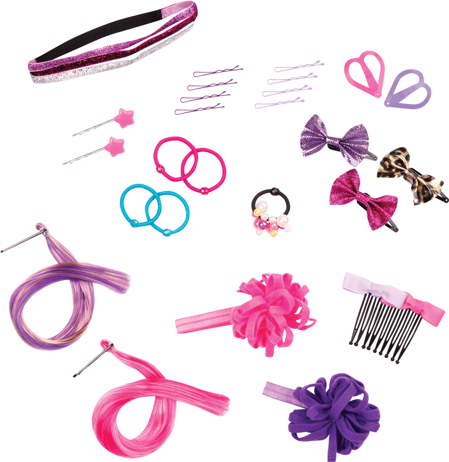 Rock N Sweet Hair Accessories - Our Generation Hair Accessory Set Clipart (1050x1050), Png Download