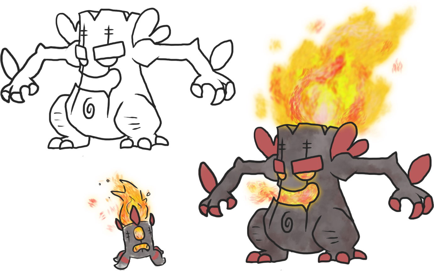 View Foliflame , - Cartoon Clipart (1382x873), Png Download