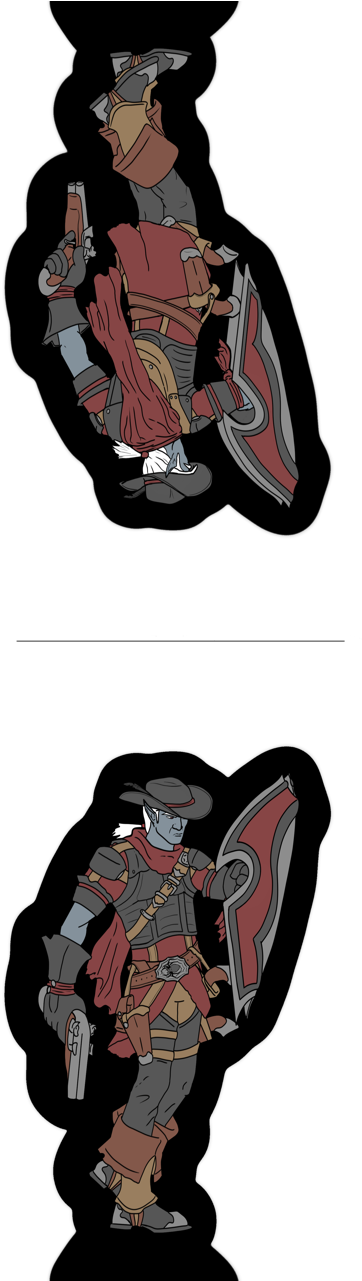 Drow Gunslinger - Cartoon Clipart (479x1280), Png Download