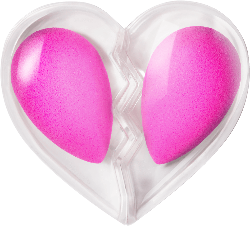 Beautyblender Bbf Kit - Beauty Blender Heart Shape Clipart (1280x1600), Png Download