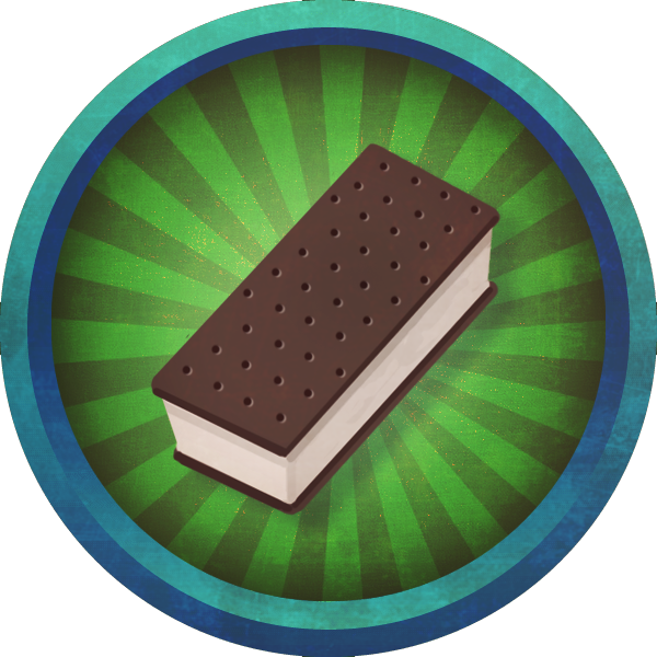 Ice Cream Sandwich - Retro Dots Clipart (600x600), Png Download