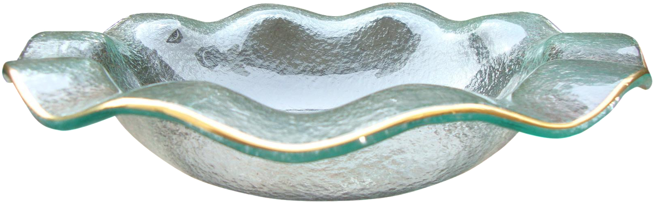 Transparent Bowl Wavy Glass - Ceramic Clipart (1427x571), Png Download