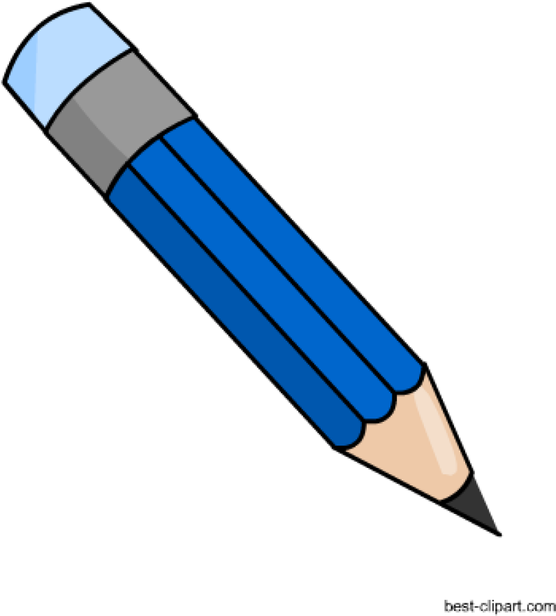 Author Clipart Pencil - Blue Pencil Clipart Png Transparent Png (1024x1024), Png Download