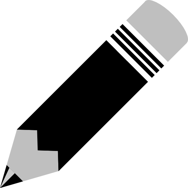 Clip Art Black Pencil - Png Download (600x599), Png Download