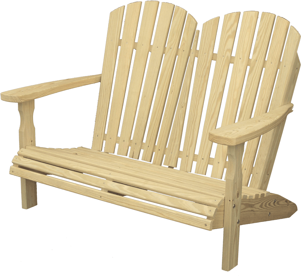 310 Double Adirondack Chair - Bench Clipart (1003x900), Png Download