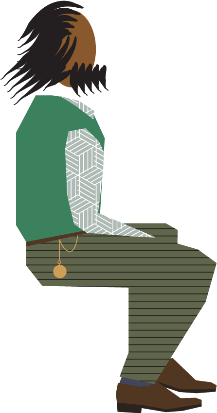 Archifunky - Sitting Clipart (800x1516), Png Download