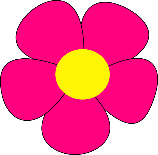 Simple Flower Clip Art - Simple Flower - Png Download - Large Size Png  Image - PikPng