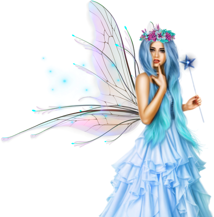 #beautiful #blue #fairy #light I'm Excited To See Your - Fairy Clipart (1024x869), Png Download