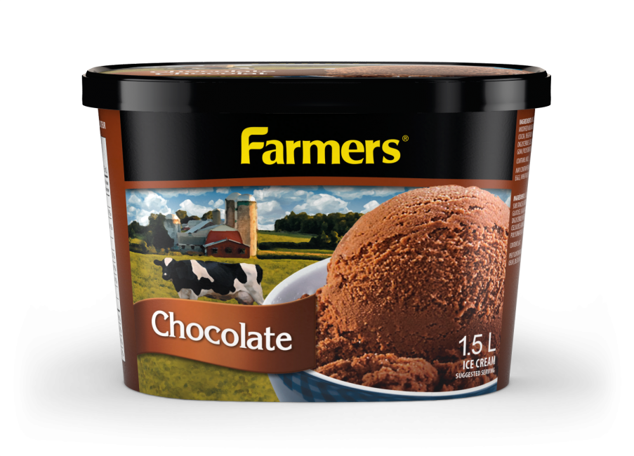 Chocolate Ice Cream - Farmers Ice Cream Clipart (903x650), Png Download