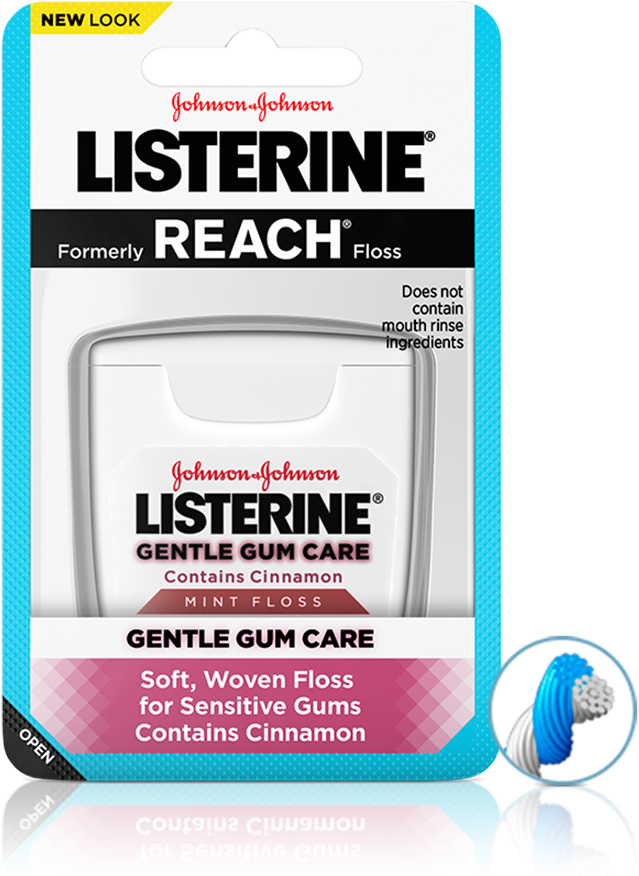 Gentle Gum Care Floss - Listerine Clipart (930x930), Png Download