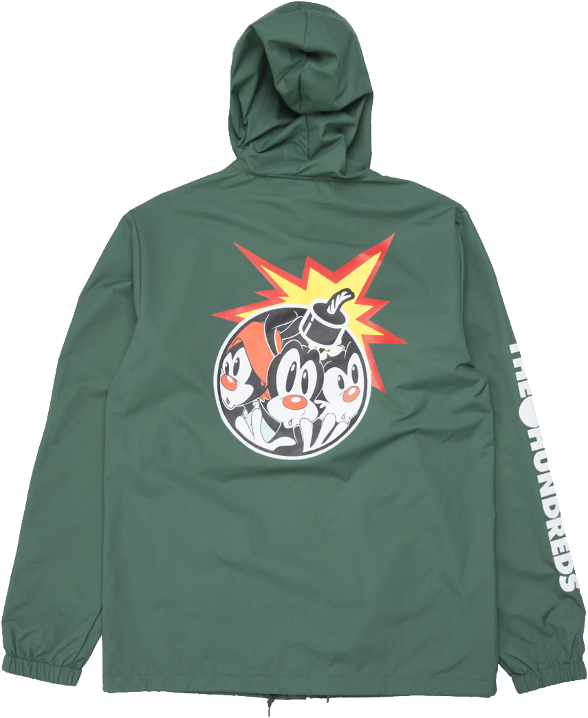 Aniadam Bomb Hooded Coach's Jacket - Hoodie Clipart (1080x1080), Png Download