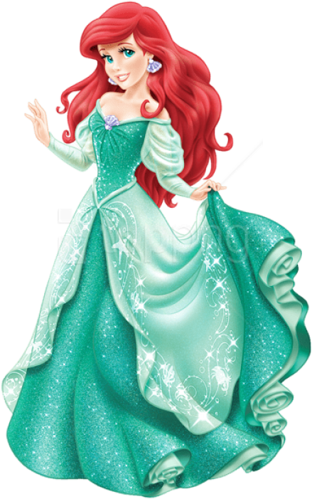 Download Transparent Princess Ariel Png Cartoon Clipart - Little Mermaid Princess Aurora (480x717), Png Download