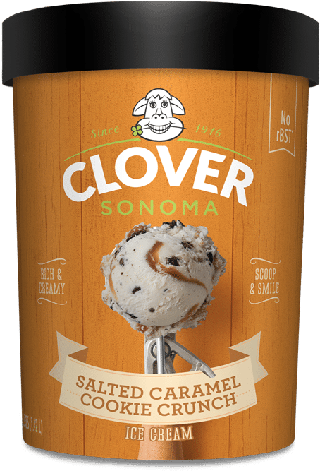 Salted Caramel Cookie Crunch Ice Cream - Chocolate Chip Clipart (604x725), Png Download