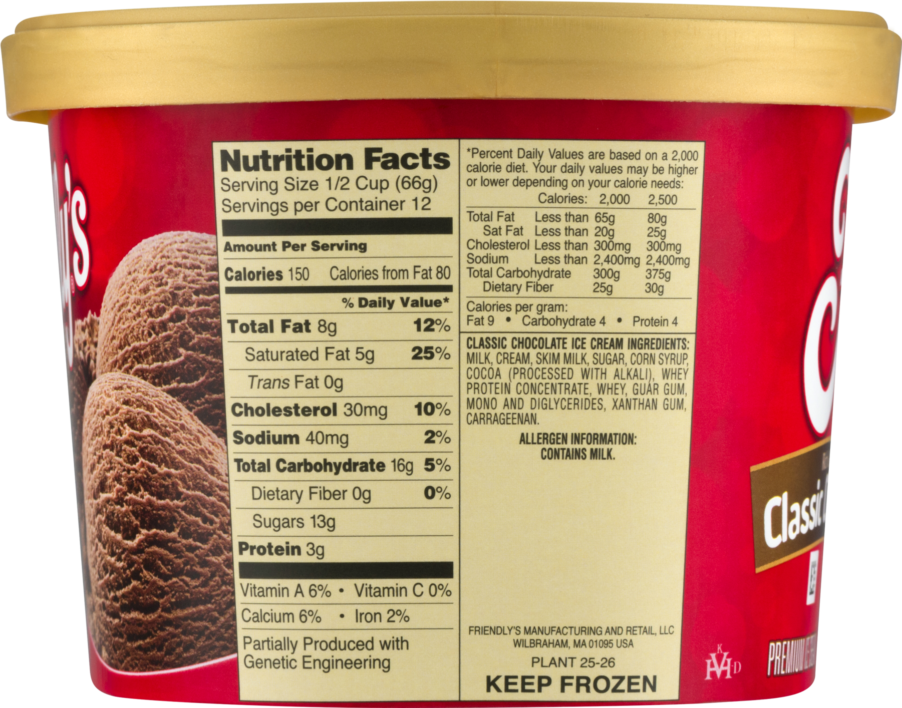 Friendly's Chocolate Ice Cream Label Clipart (1800x1800), Png Download