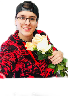 Christopher Freetoedit - Christopher Velez Con Flores Clipart (240x338), Png Download