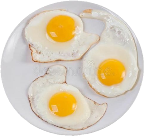 #eggs #egg #sunnysideup #breakfast #lunch #brunch #morning - Tres Ovos Fritos Clipart (562x521), Png Download