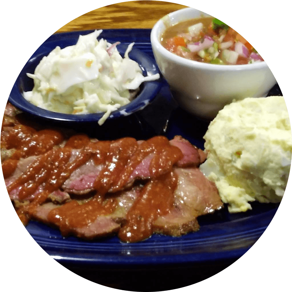 Bar B Que Brisket Plate - Mashed Potato Clipart (1028x1028), Png Download