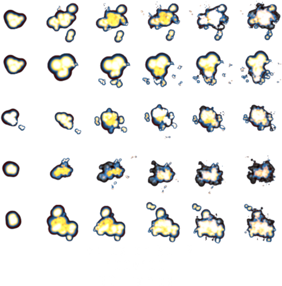 Explosion Sprite Sheet Png Clipart (600x600), Png Download
