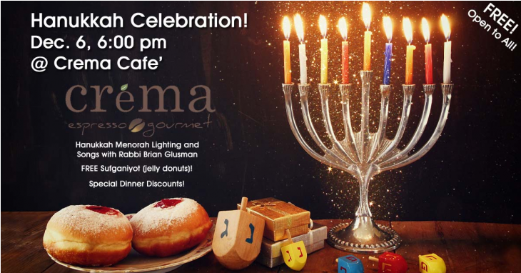 Hanukkahcrema - Shabbat Hanukkah Clipart (729x486), Png Download