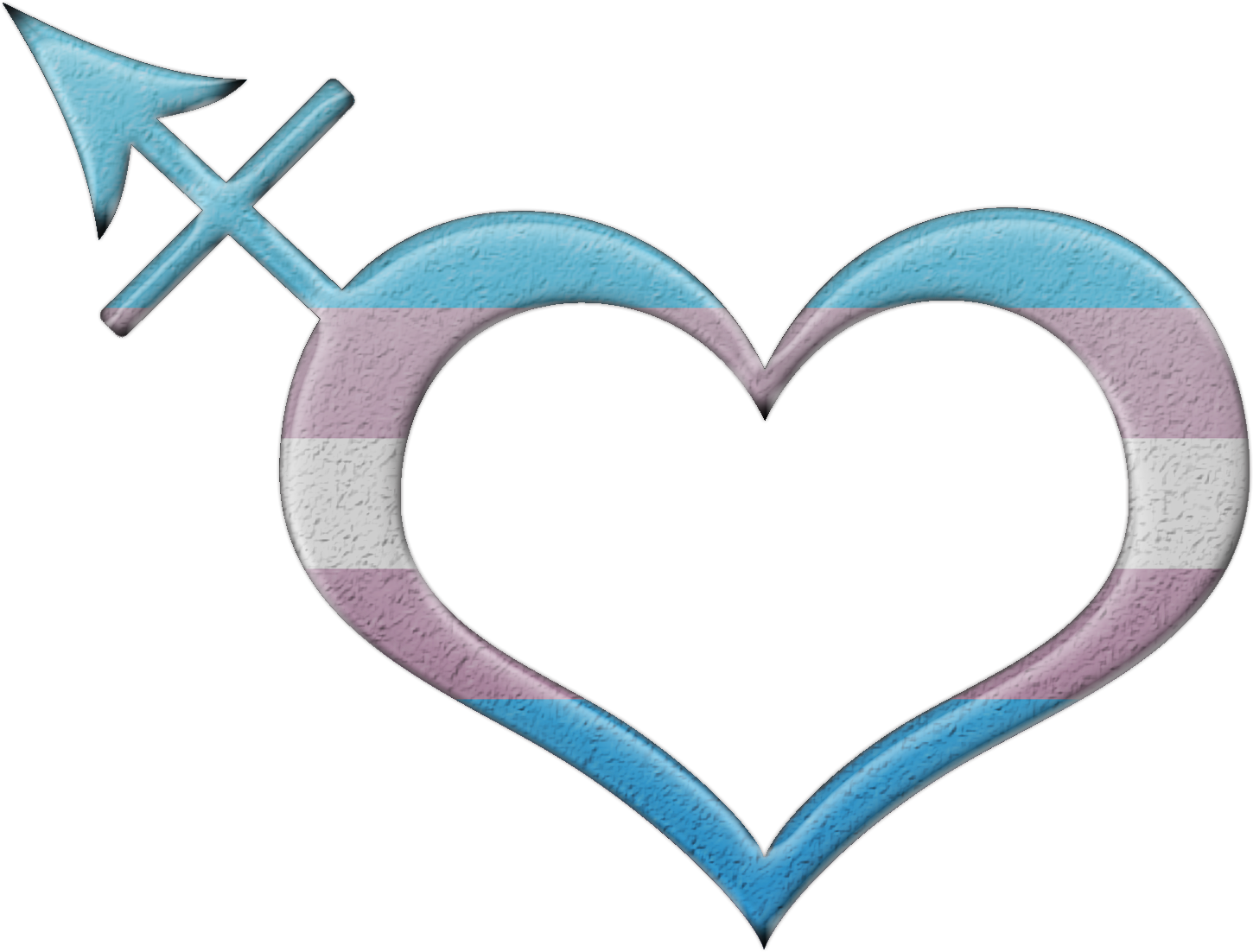 Transgender Pride Heart Shaped Transgender Symbol In - Transgender Love Symbol Clipart (1450x1102), Png Download
