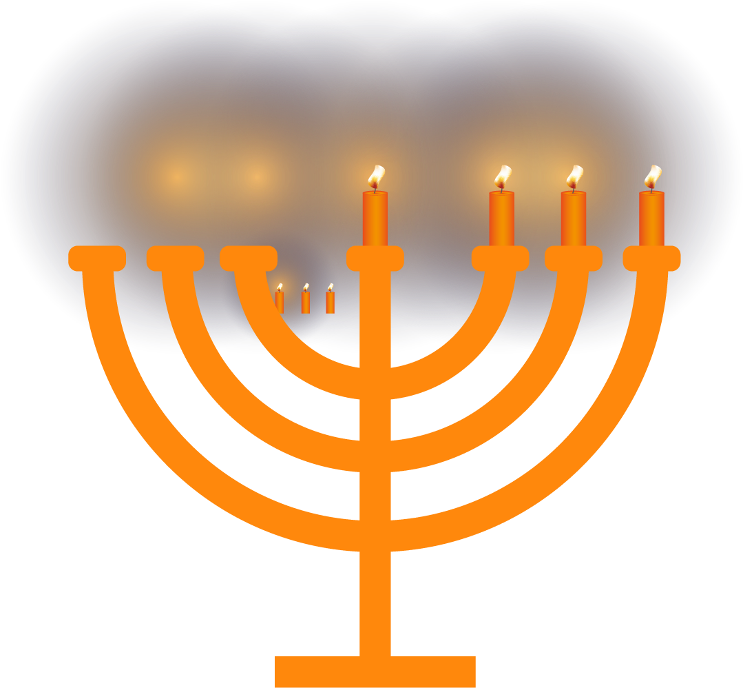 Menorah Candle Clip Art Twisted Candlelight Transprent - Happy Hanukkah 2018 Fun - Png Download (1085x1001), Png Download