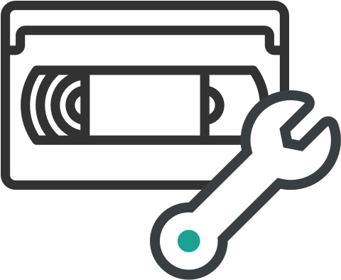 Cvp Professional Video Tape Servicing Repairs - Line Art Clipart (630x630), Png Download