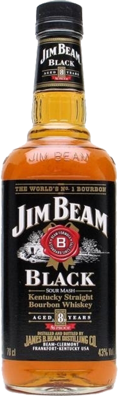 Price - Jim Beam Black 1 Litre Clipart (650x1350), Png Download