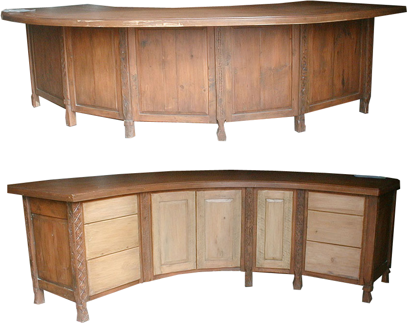 Front And Back Detail Of Curved Island Cabinets - Kitchen Island Png Clipart (859x750), Png Download