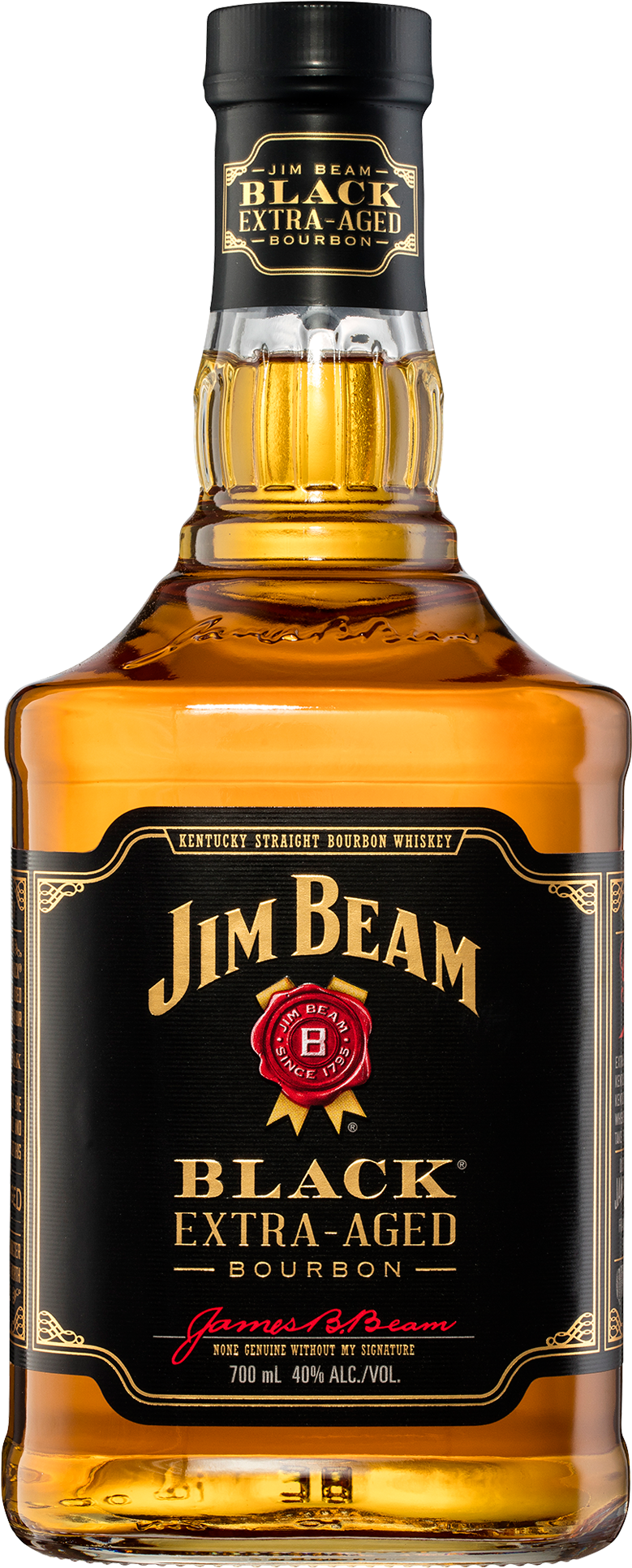 Jim Beam Black Extra Aged Bourbon 700ml - Jim Beam Black Extra Aged Bourbon Clipart (779x1931), Png Download
