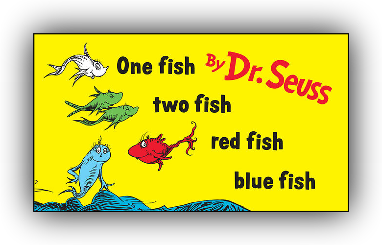 One Fish, Two Fish - One Fish Two Fish Dr Seuss Clipart (780x500), Png Download
