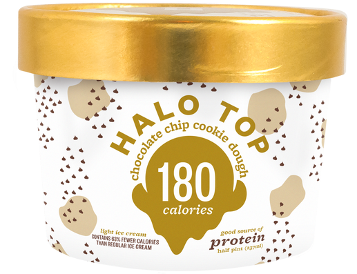 Halotop - Halo Top Chocolate Chip Cookie Dough Clipart (608x608), Png Download