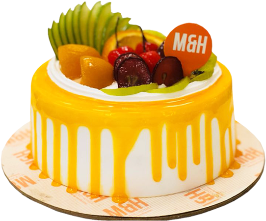 Fresh Fruit Cake - Fresh Fruit Cake Png Clipart (600x600), Png Download