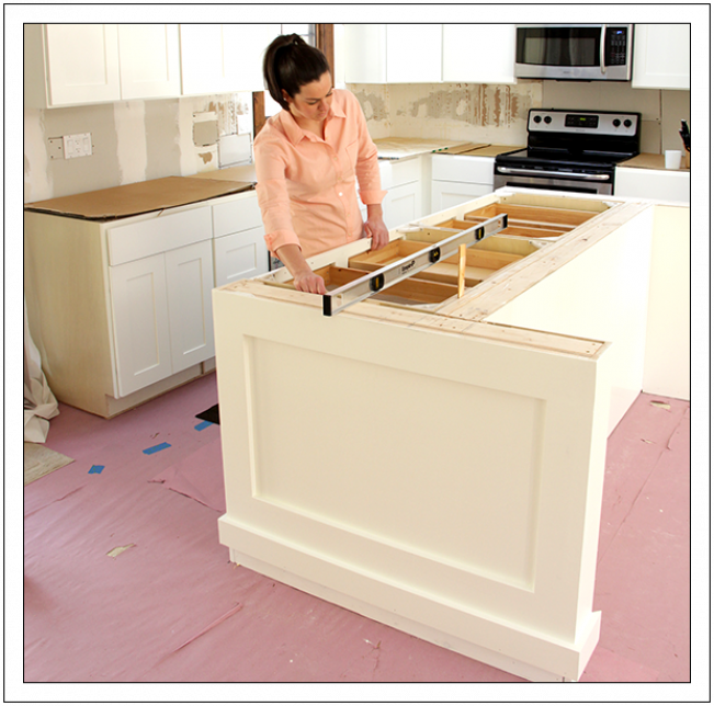 Kitchen Island 24 Copy - Kitchen Island Base Cabinet Clipart (651x644), Png Download