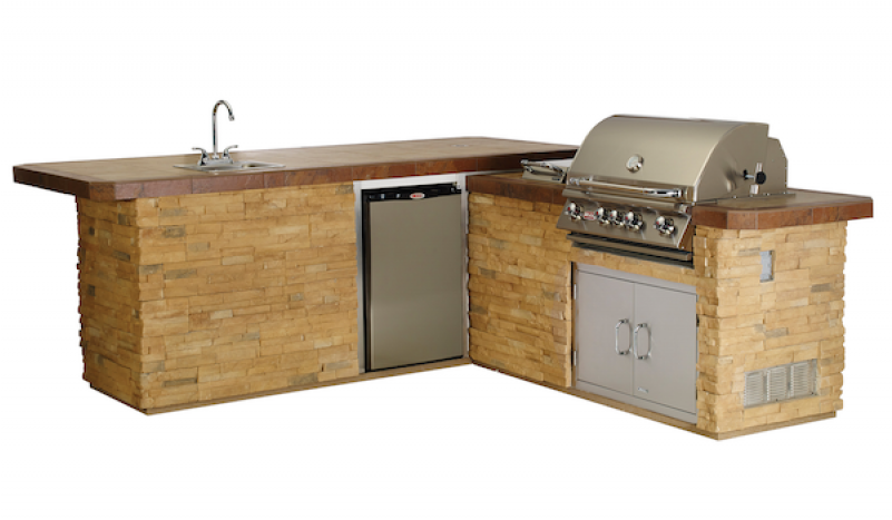 Q Outdoor Barbecue Kitchen Island - Gourmet Q Outdoor Kitchen Island Uk Clipart (800x600), Png Download