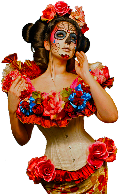 Mujer Catrina Png - Dia De Los Muertos Clipart (500x800), Png Download