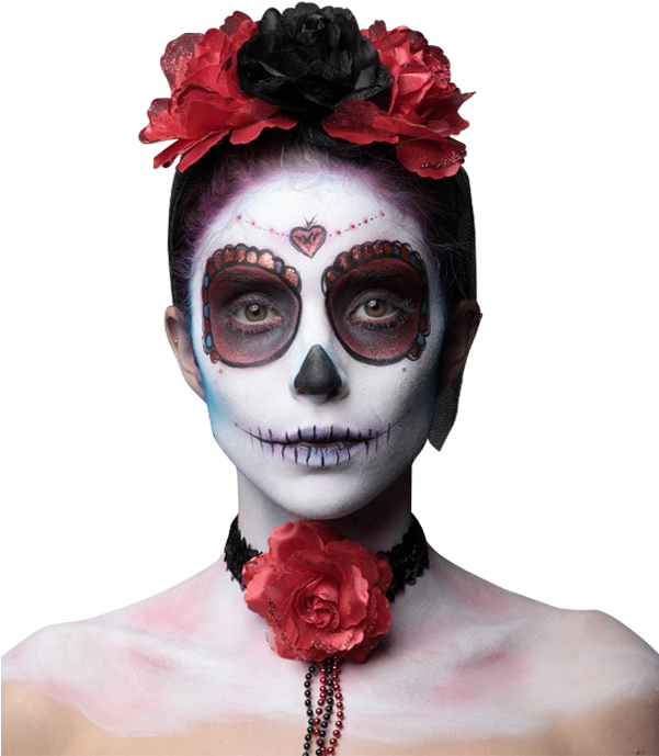 Mujer Catrina Png - Catrina Roja Clipart (600x797), Png Download